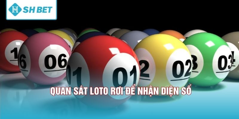Quan sát loto rơi để nhận diện số. 